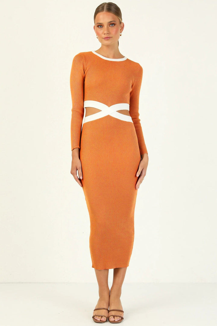 Colorblock Maxi Tube Dress