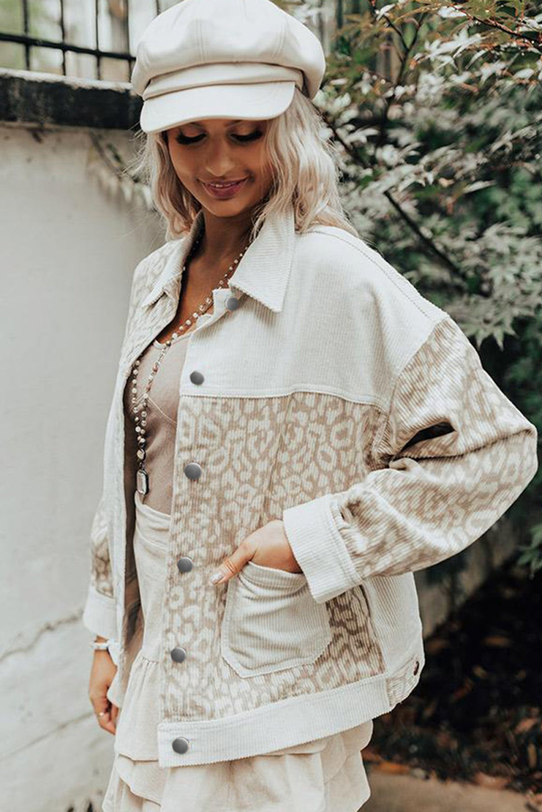 Leopard Corduroy Jacket