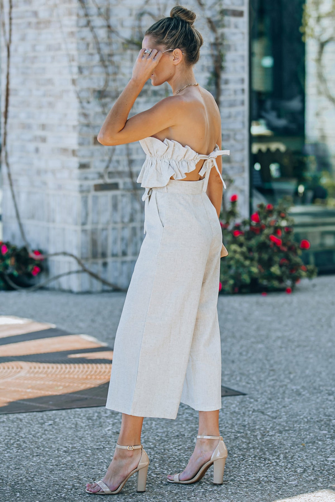 Ruffled Strapless Jumpsuit