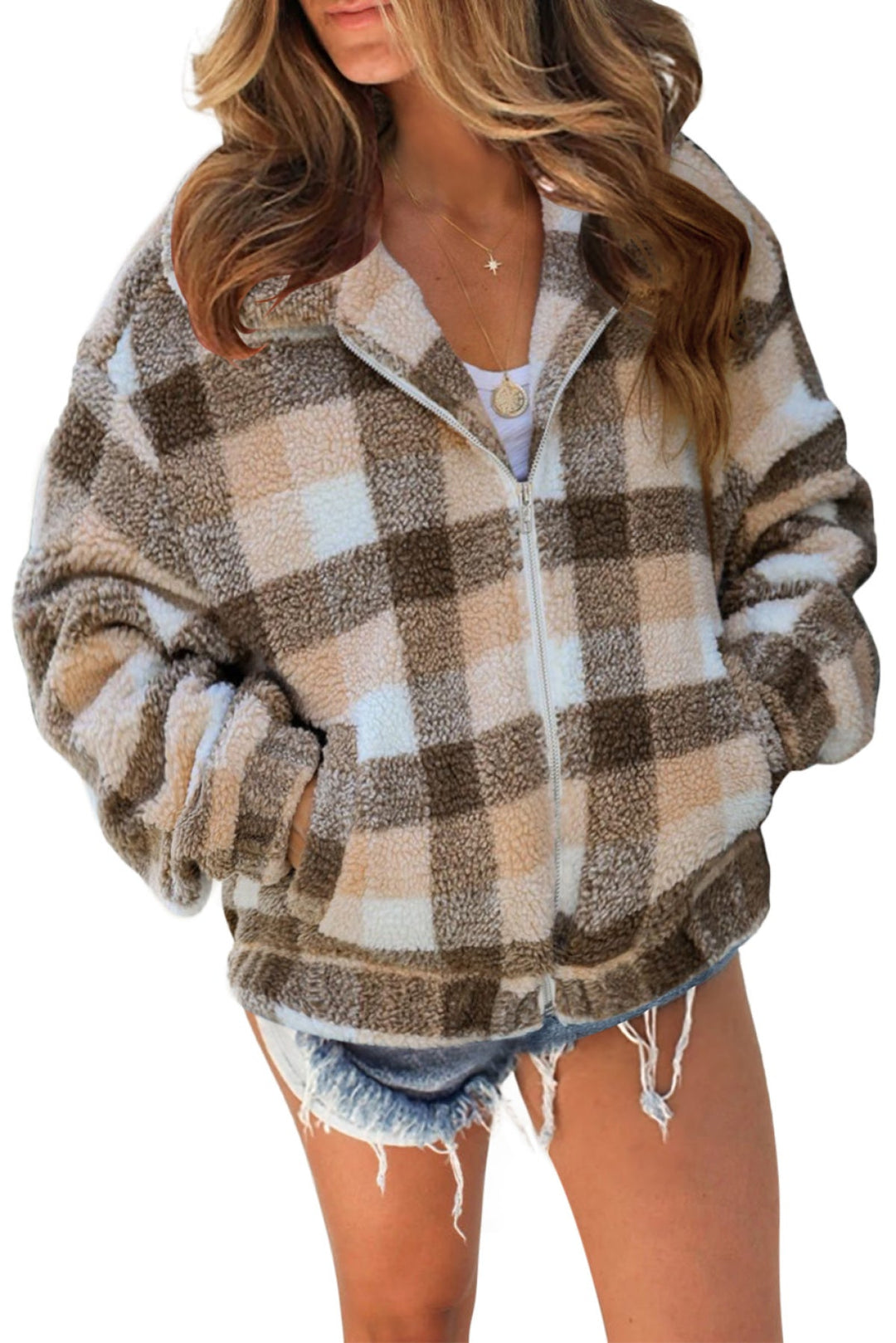 Leopard Print Sherpa Jacket Coat