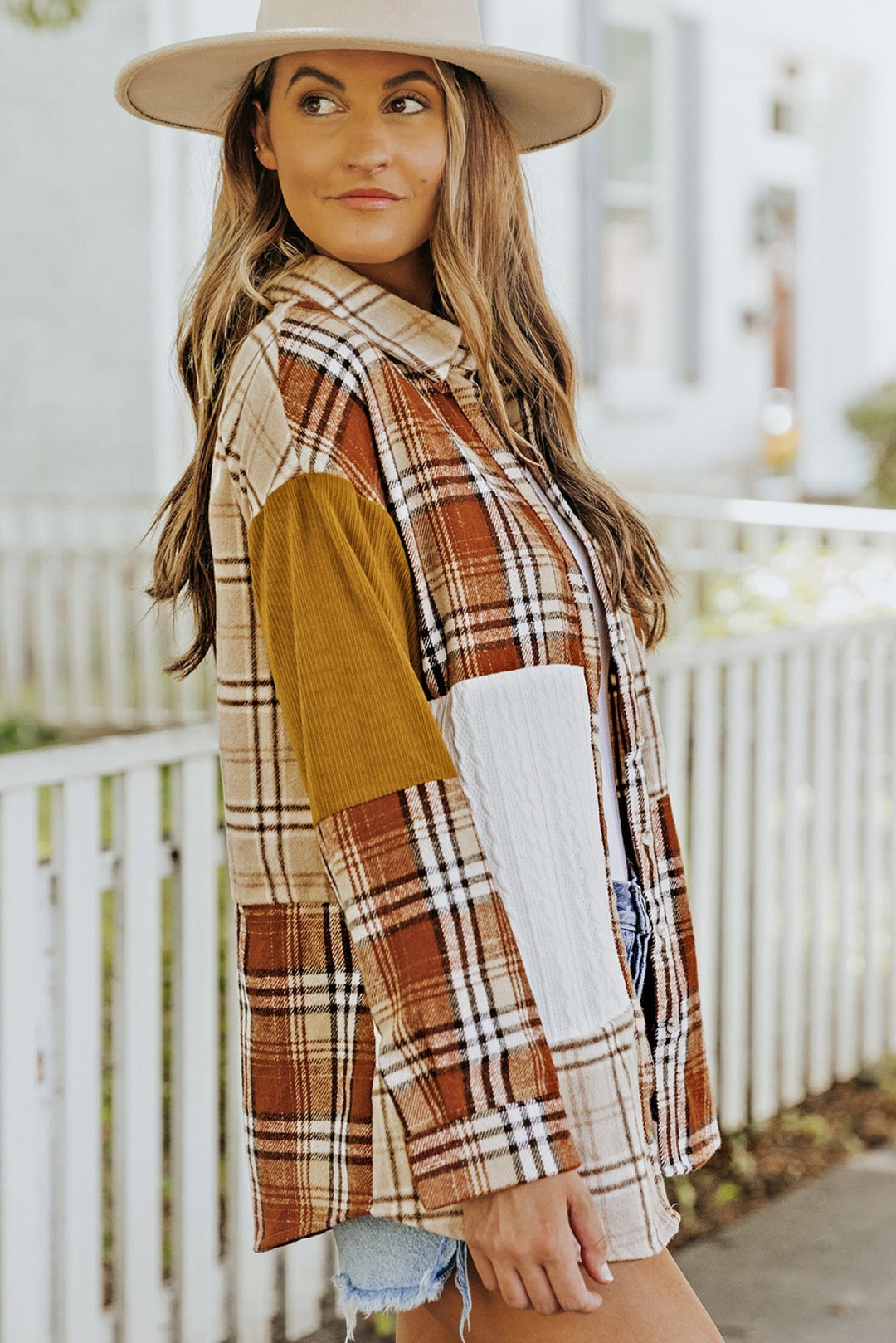 Patchwork Shirt Jacket