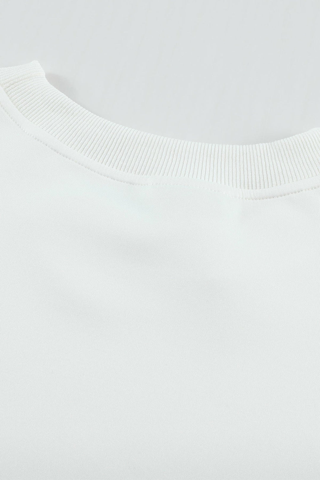 Solid Drop-Shoulder Pullover Sweatshirt