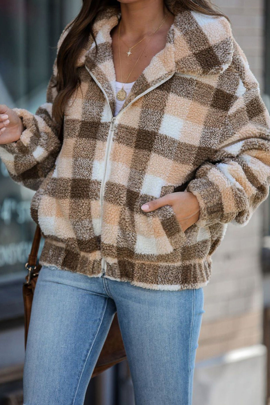Leopard Print Sherpa Jacket Coat