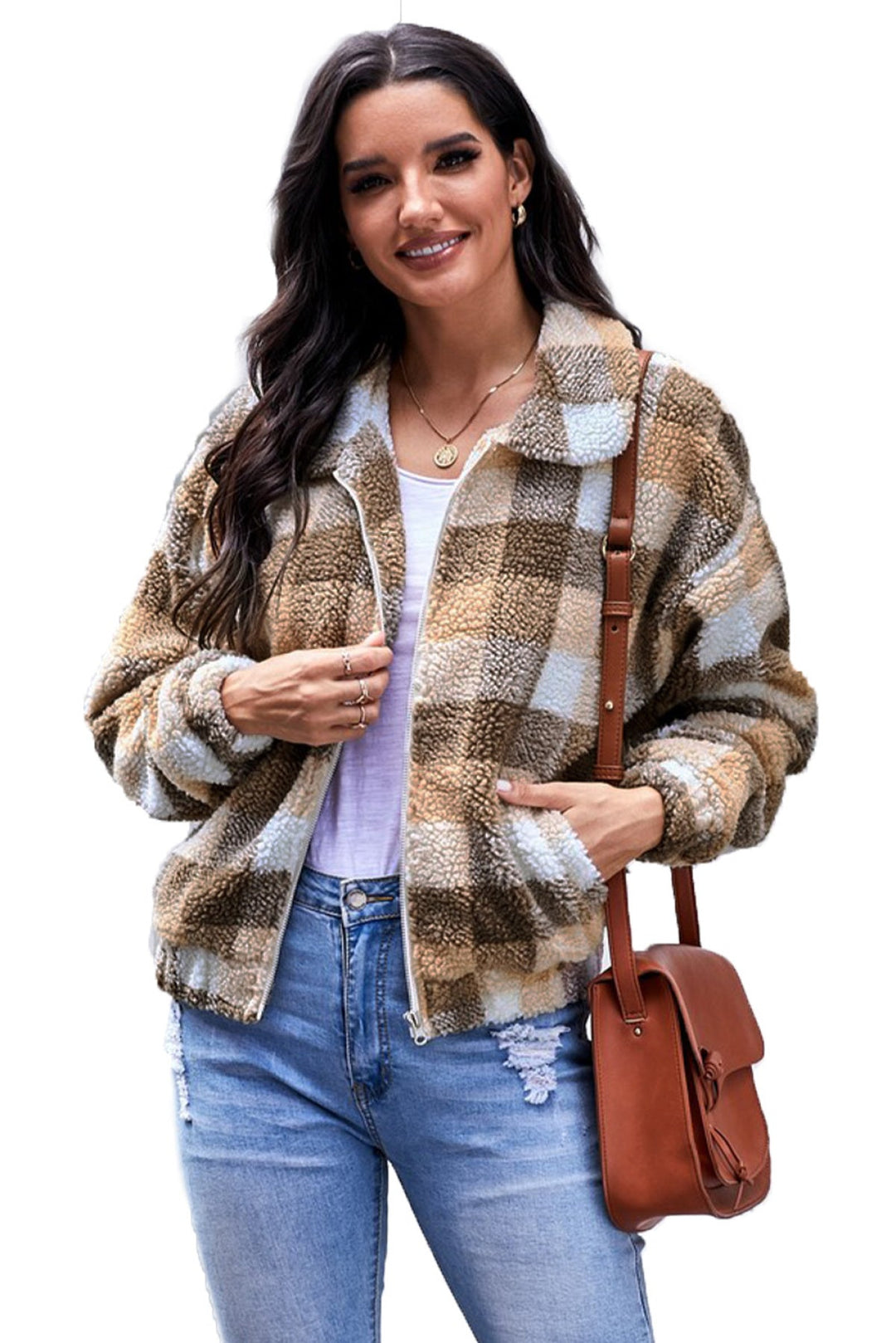 Leopard Print Sherpa Jacket Coat