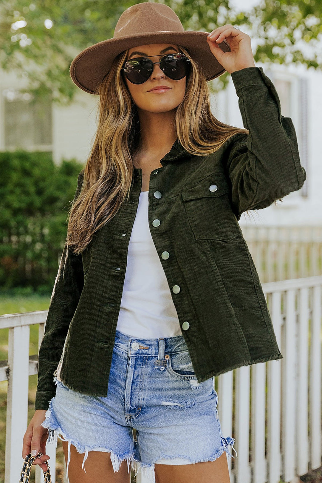 Corduroy Buttoned Jacket