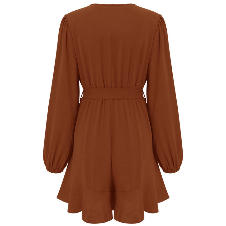 Surplice Neckline Dress - Mini Dress