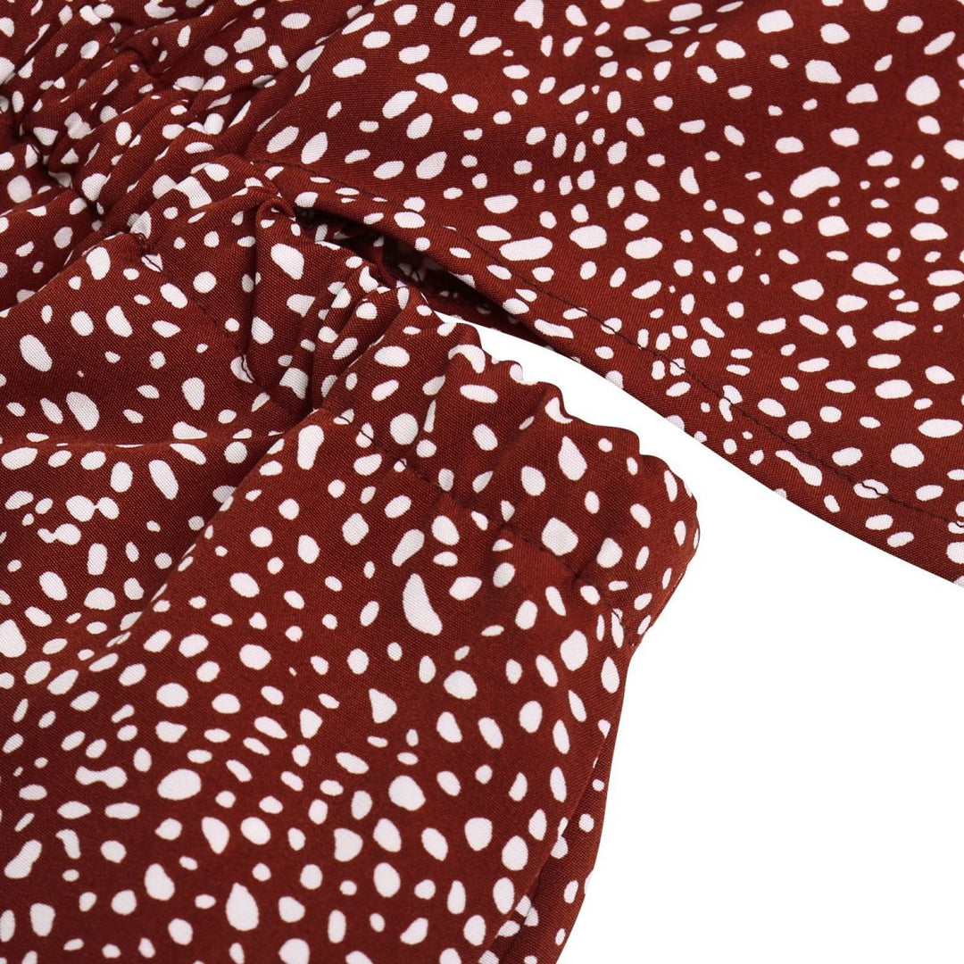 Flare Sleeve Leopard Jumpsuit