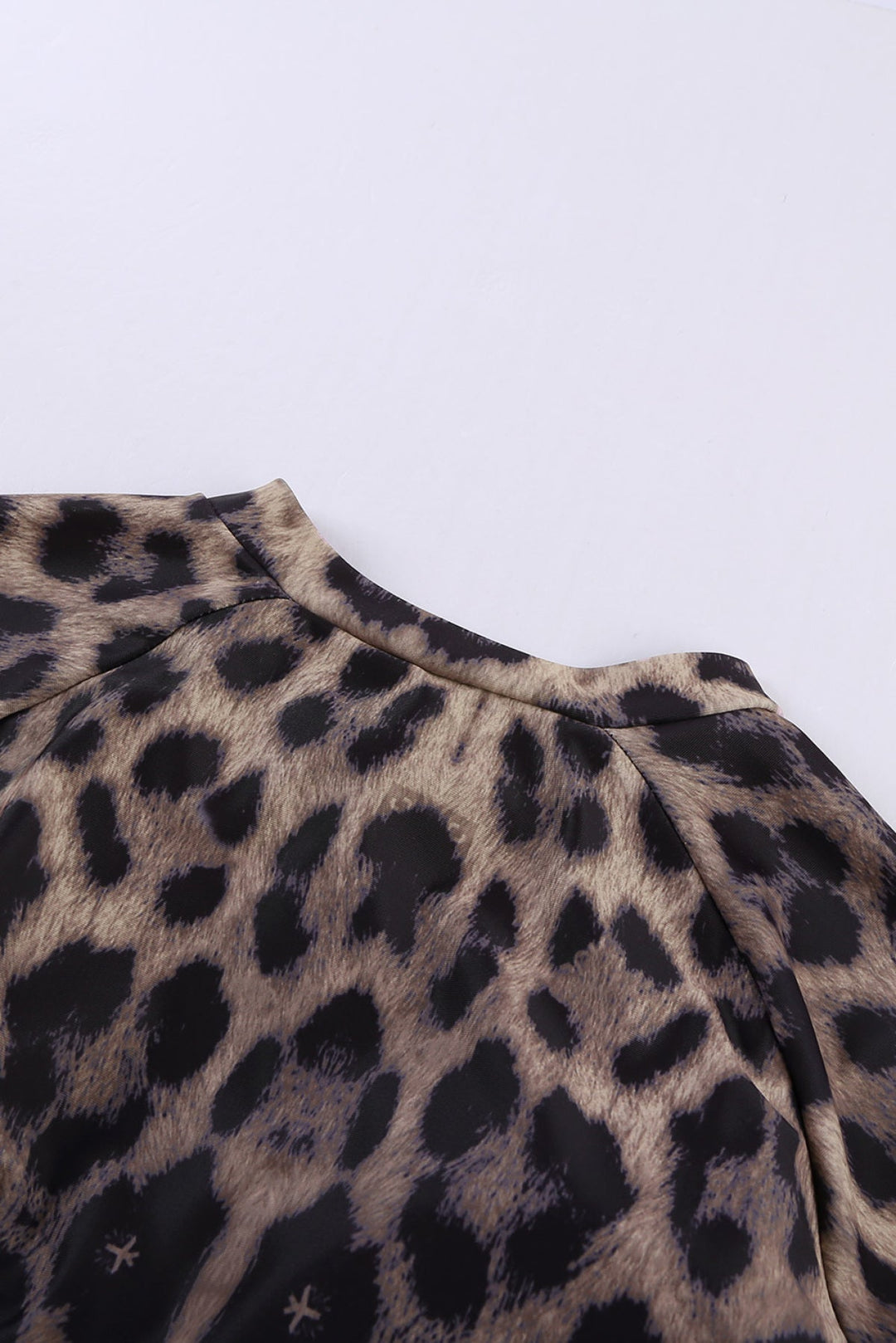 Leopard Print Zipper Cut-Out Swimsuit