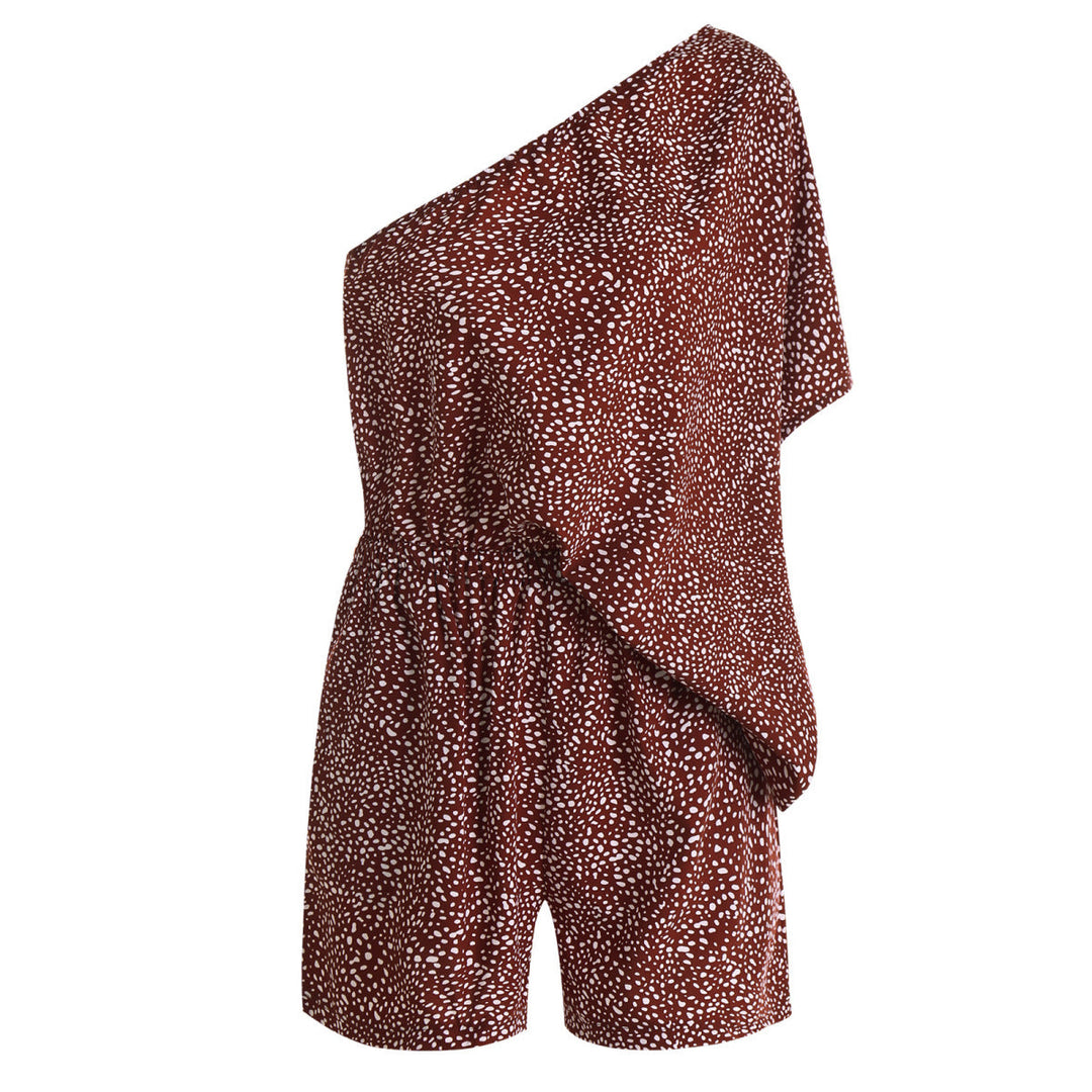 Flare Sleeve Leopard Jumpsuit