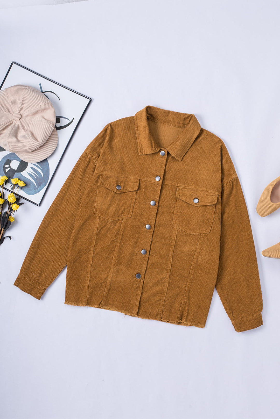 Corduroy Buttoned Jacket
