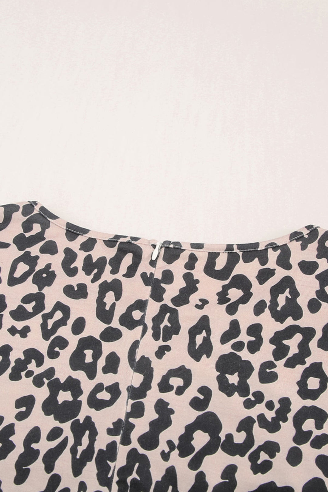 Leopard Half Sleeve Plus Size Jumpsuit