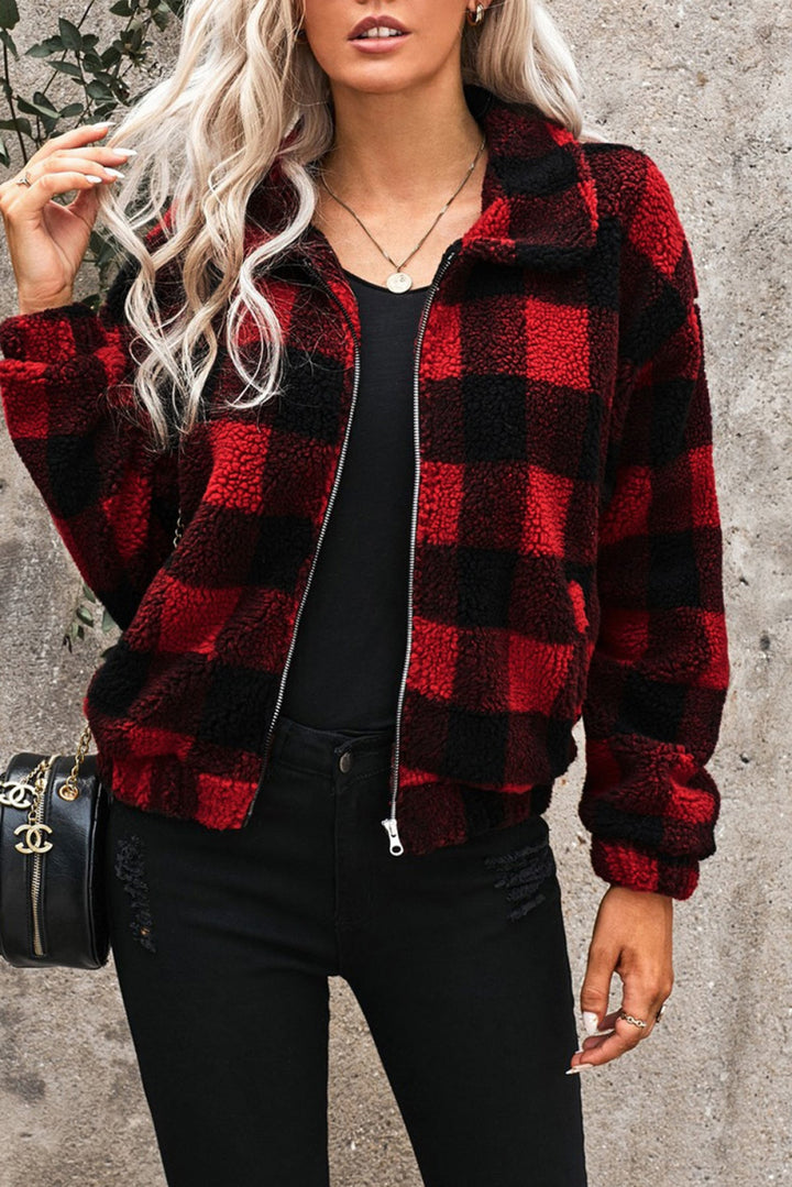 Leopard Print Sherpa Jacket Coat