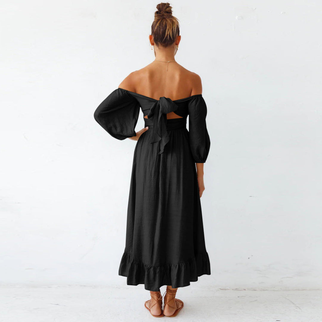 Puff Sleeve Pleated Dress