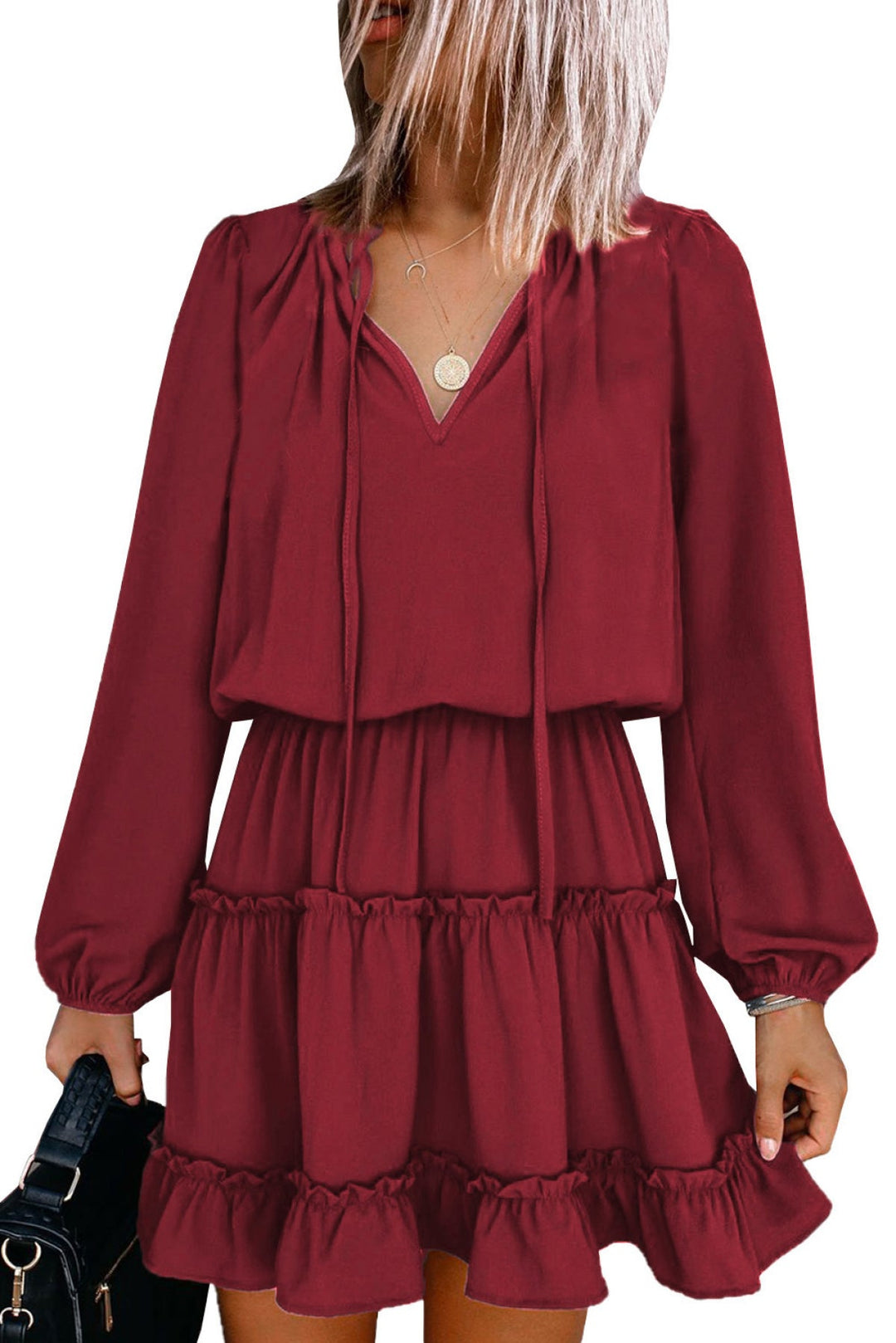 Ruffle Tiered Dress - Mini Dress