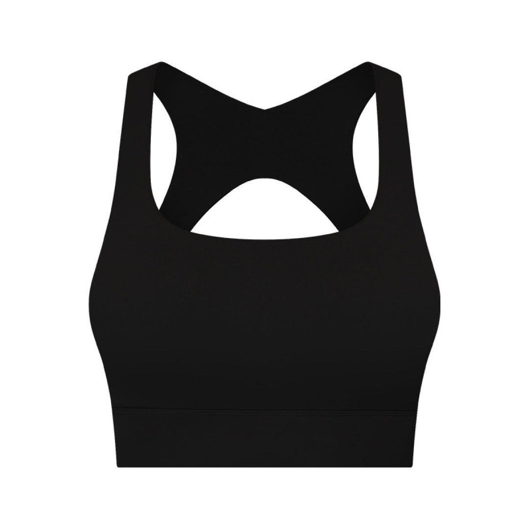 High U-Neck Stretch Backless Sports Bra - Sports Wear