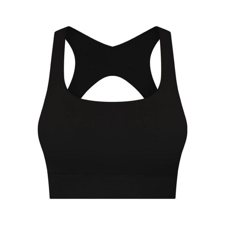 High U-Neck Stretch Backless Sports Bra - Sports Wear