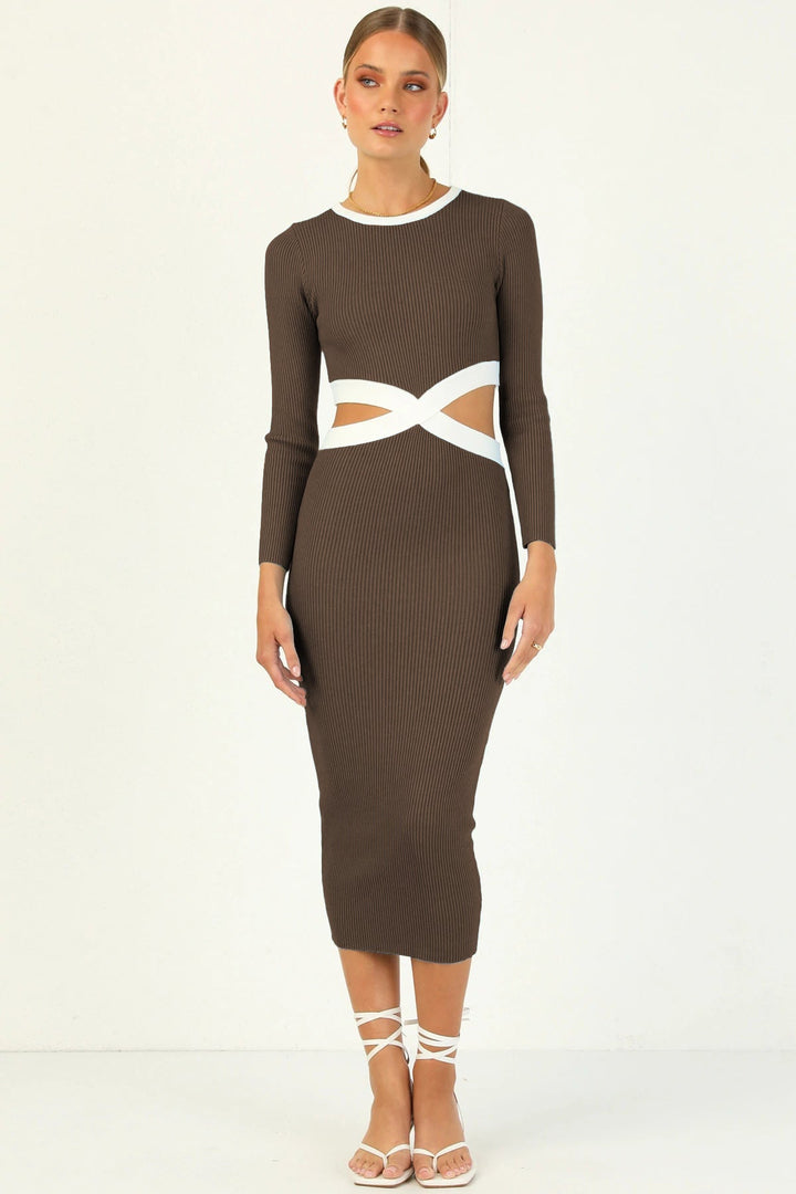 Colorblock Maxi Tube Dress