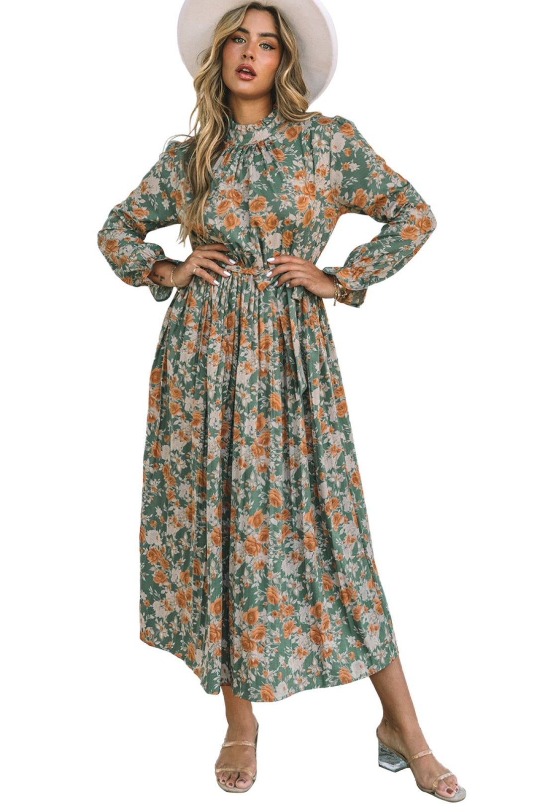 Pleated Maxi Dress