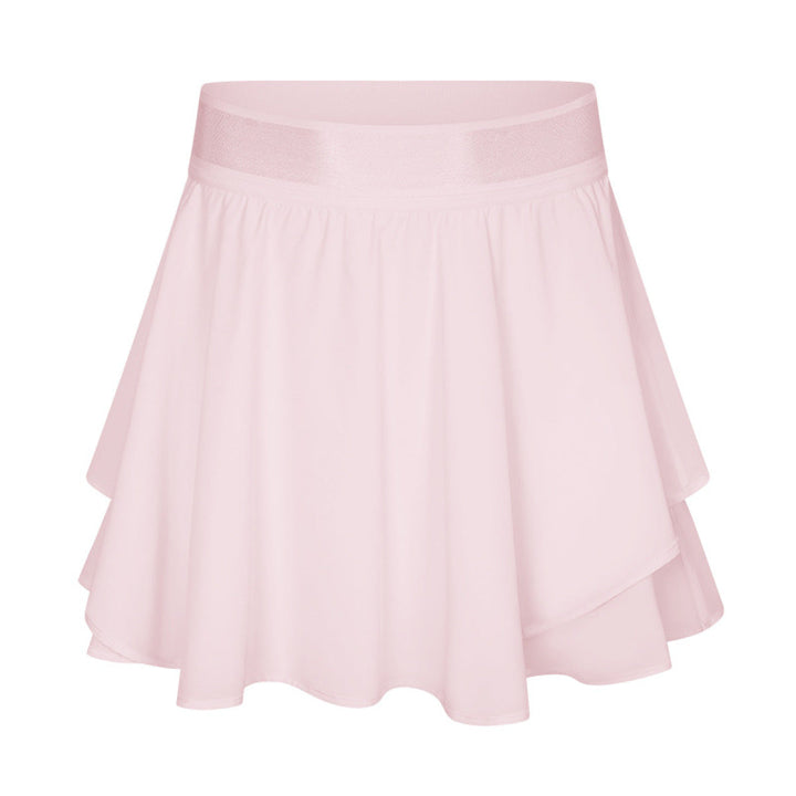 Elastic Waist Ruffle Skirt With Inside Pocket