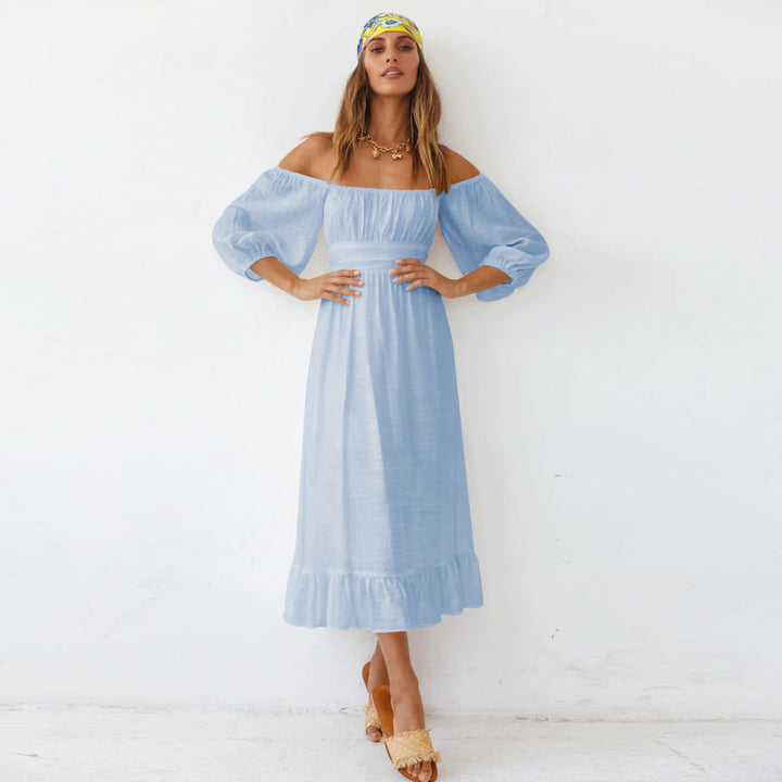 Puff Sleeve Pleated Dress