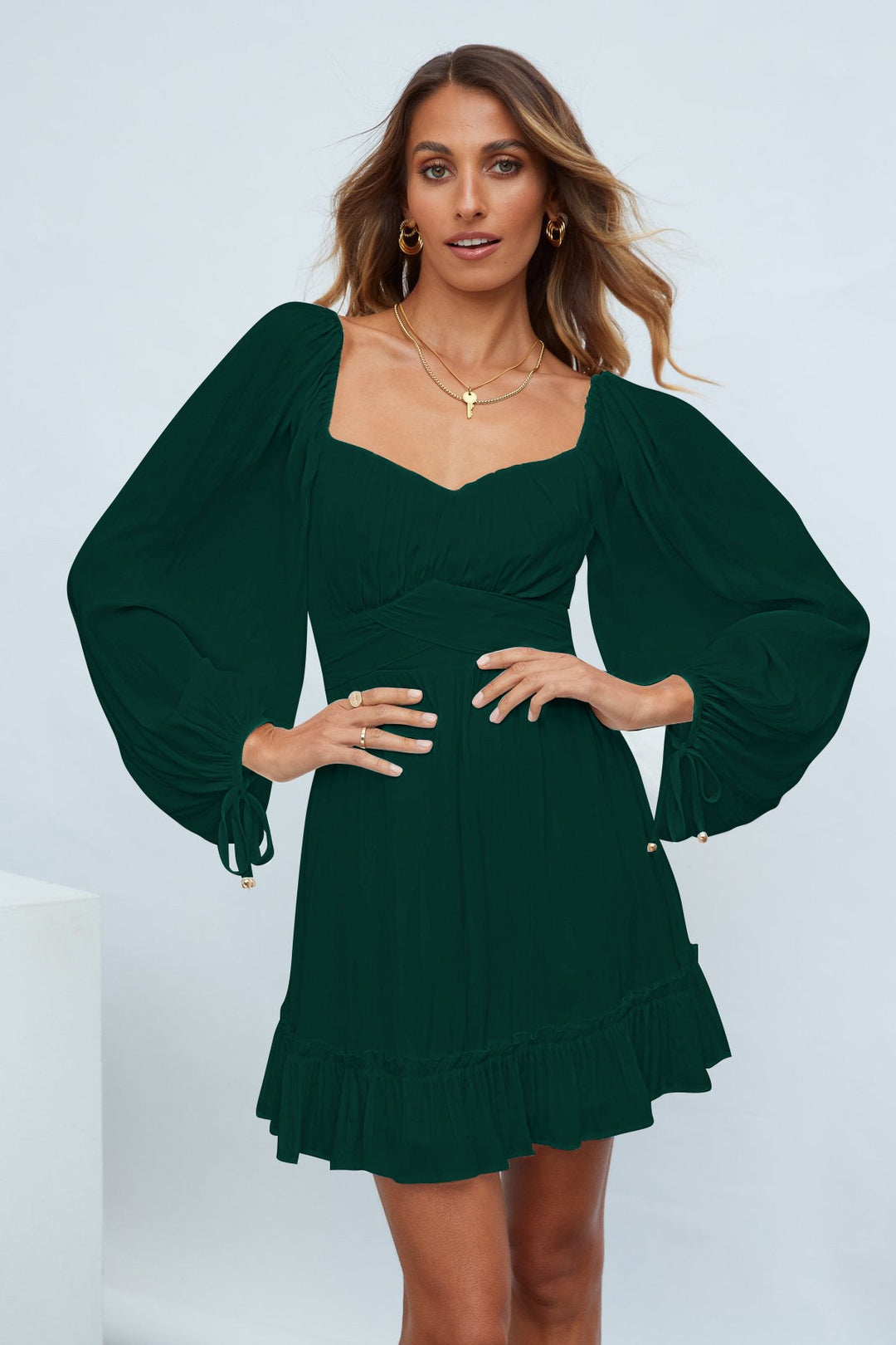 Ruffle Hem A-line Dress