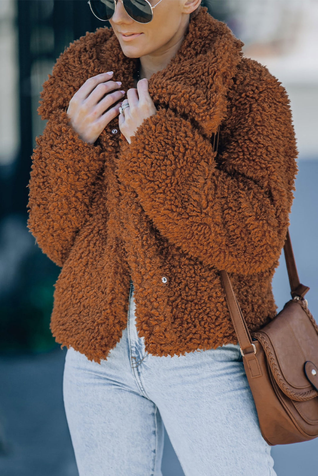 Cropped Teddy Coat