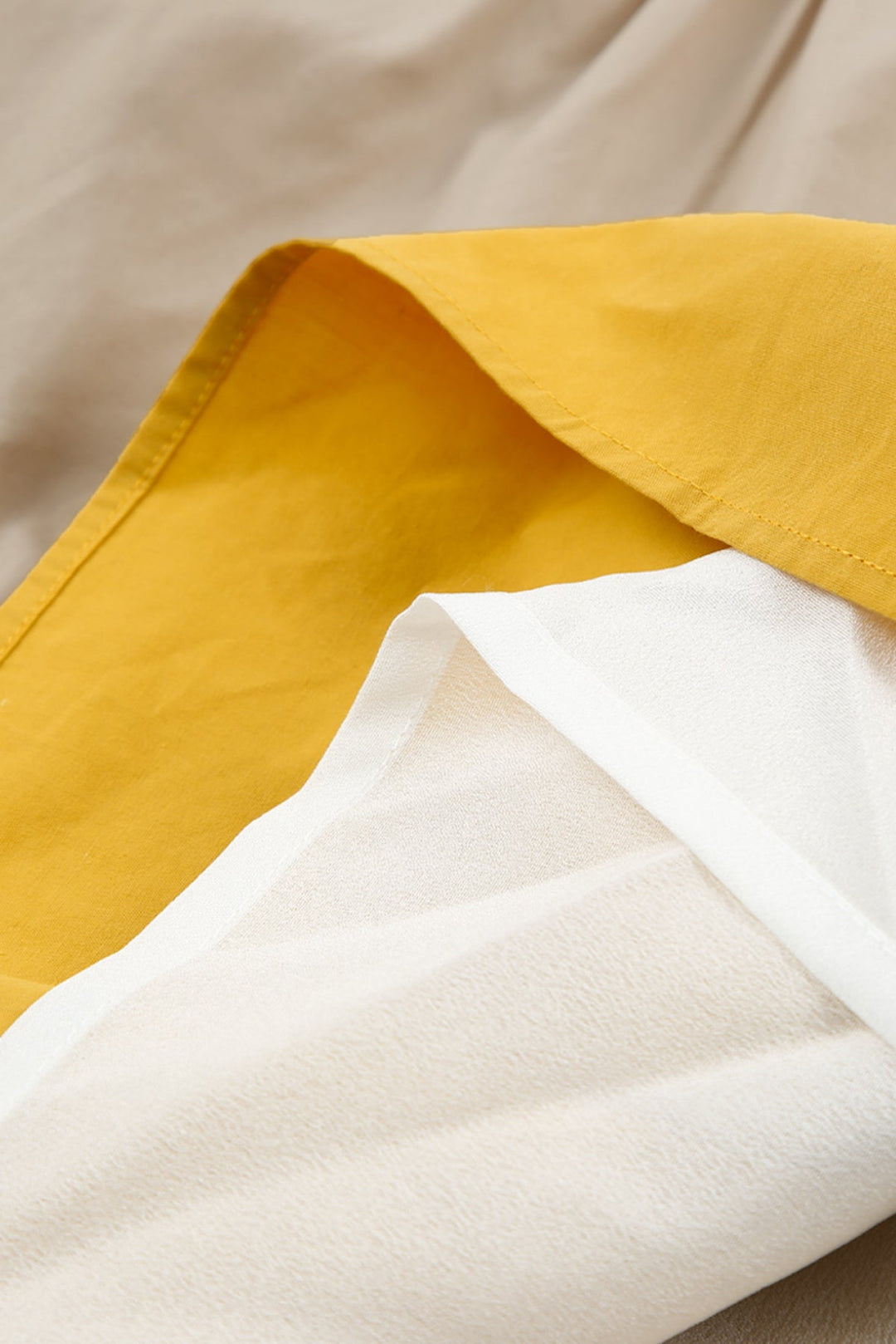 Square Neck Colorblock Flutter Sleeve Dress