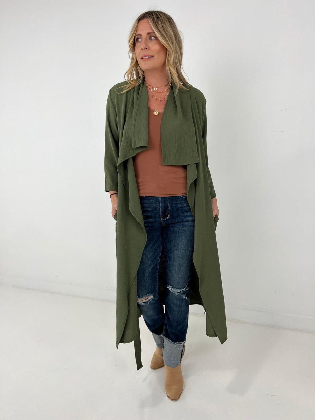 Draped Front  Jacket
