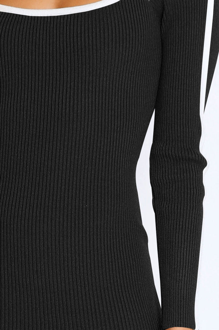 Cut Out Slit Tube Dress