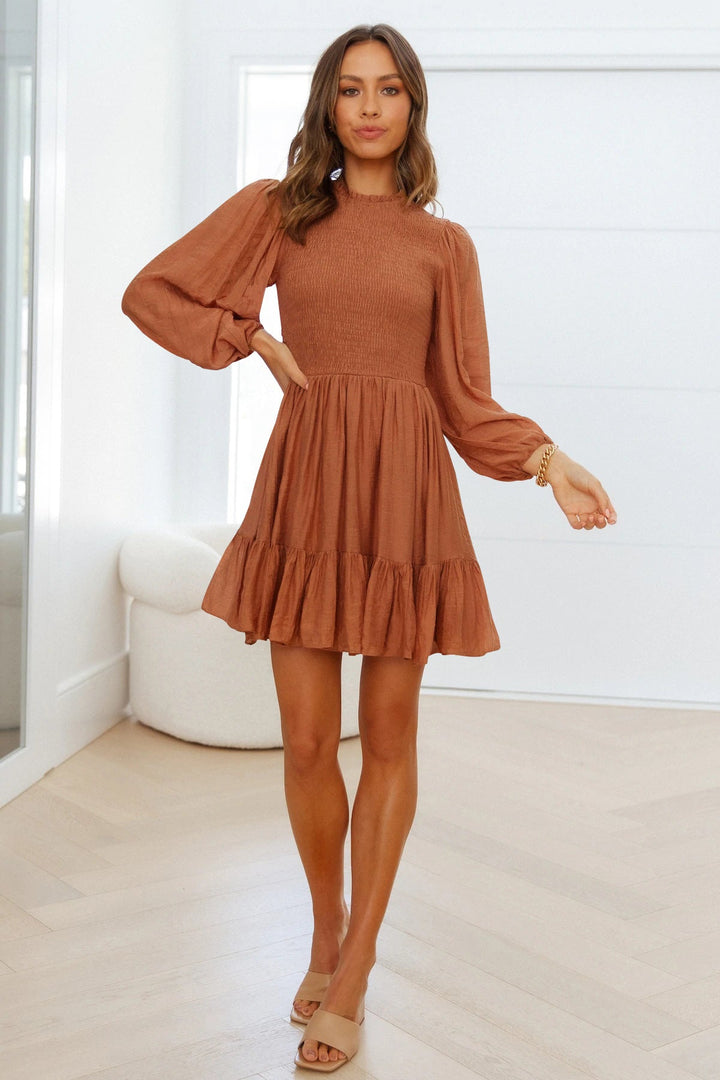 Ruffle Hem Mini Dress