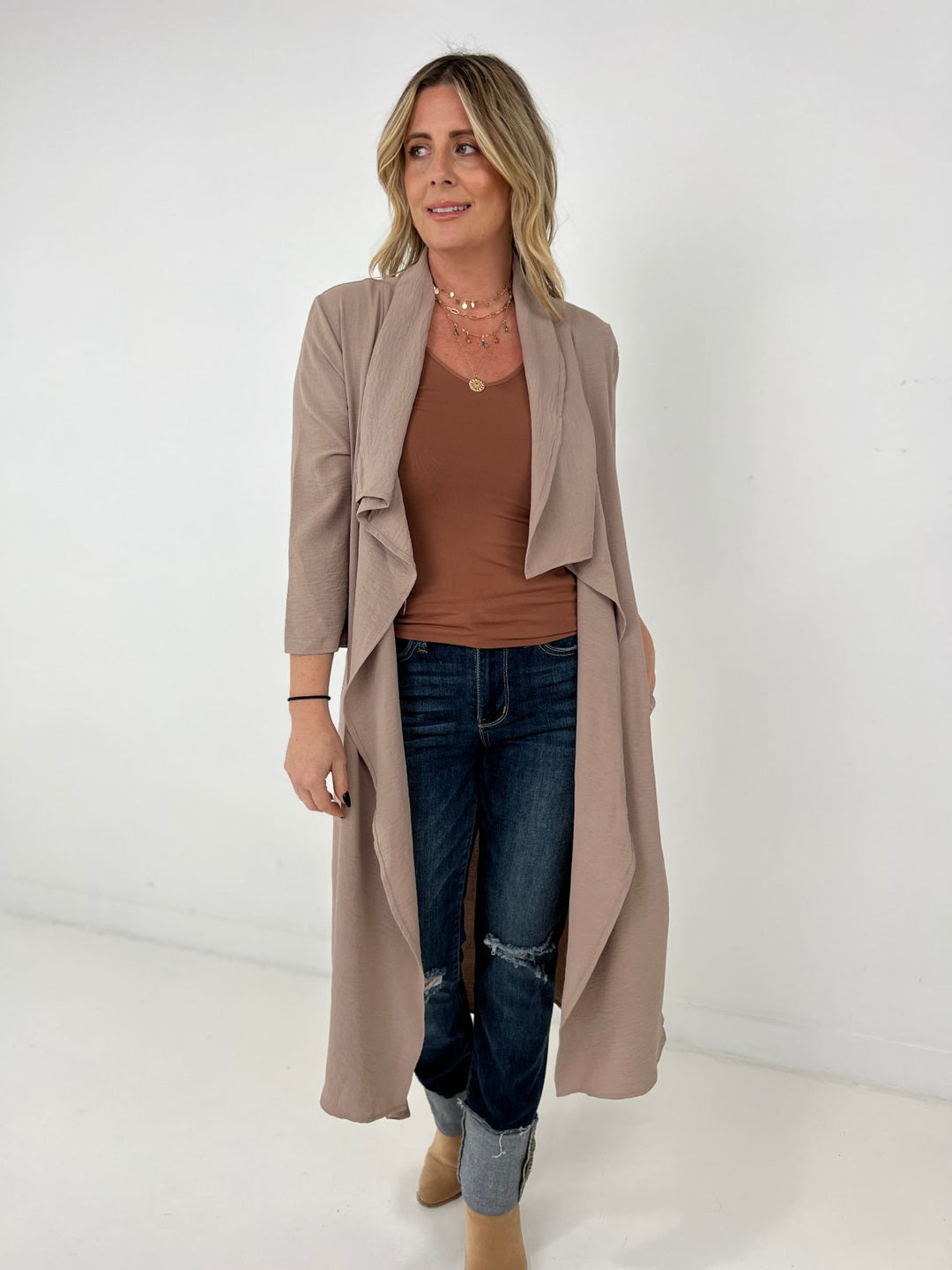 Draped Front  Jacket