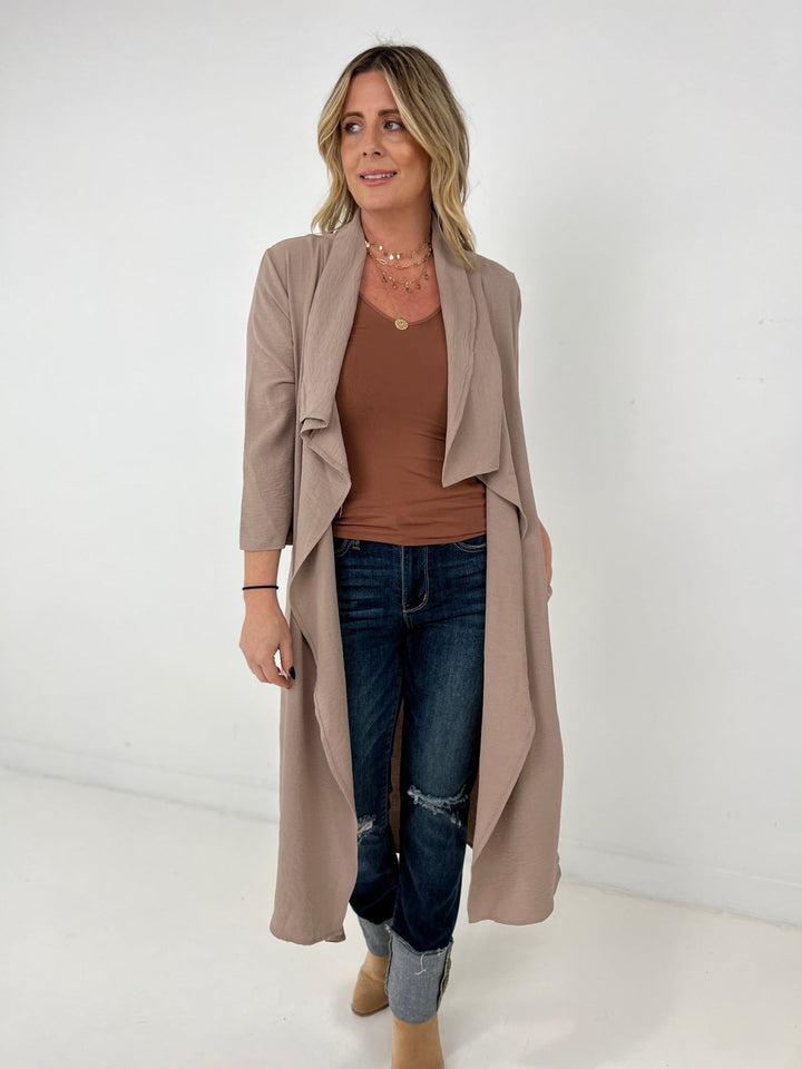 Draped Front  Jacket