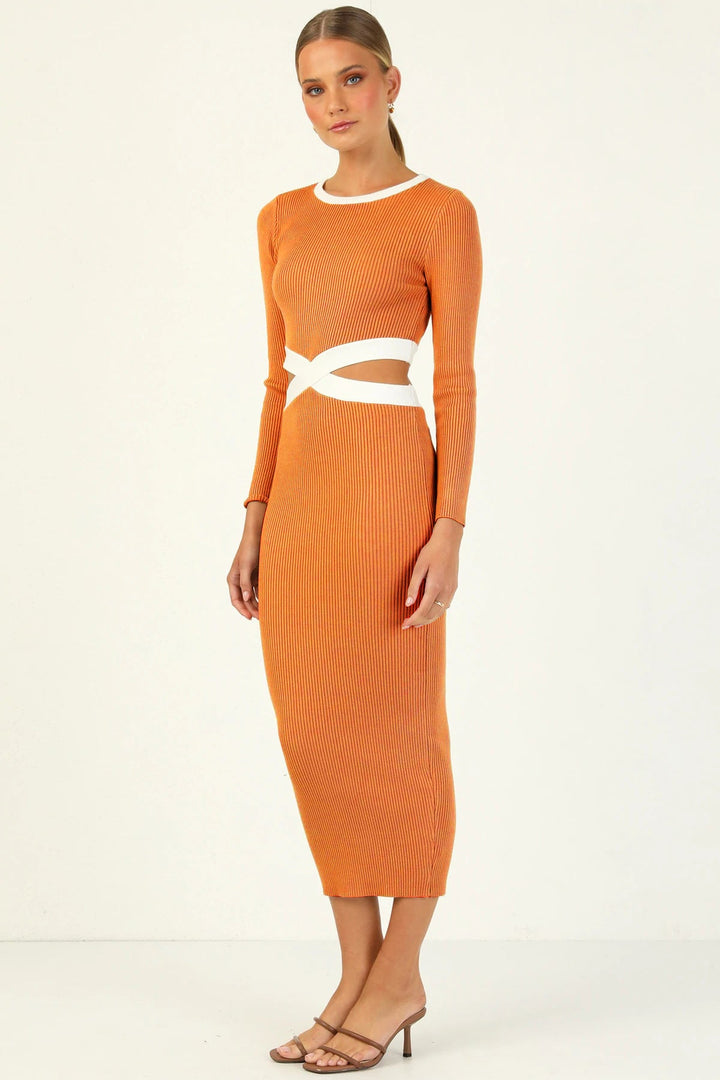 Colorblock Maxi Tube Dress
