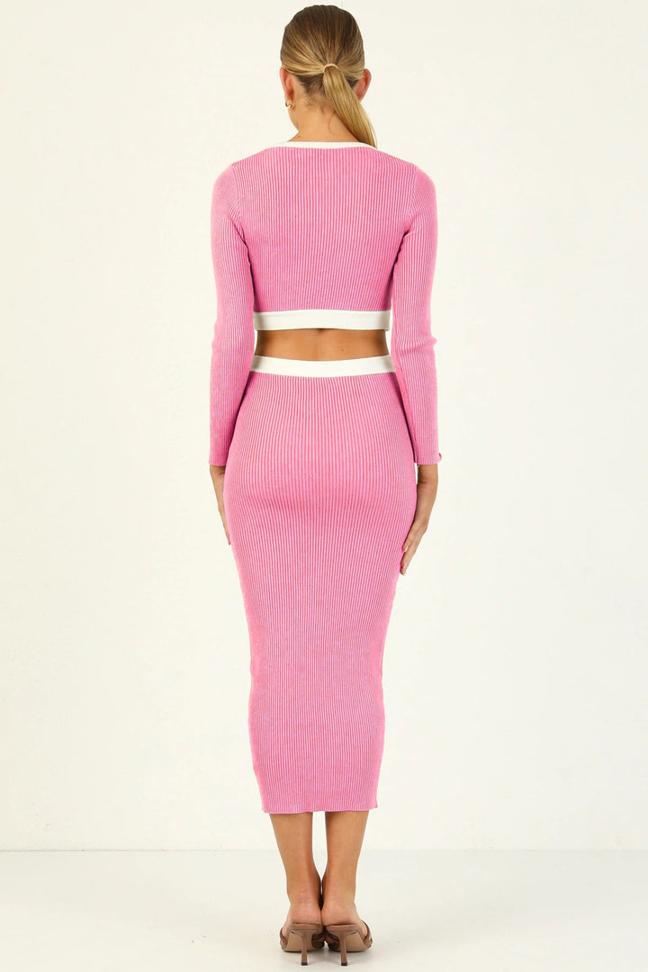 Colorblock Maxi Tube Dress