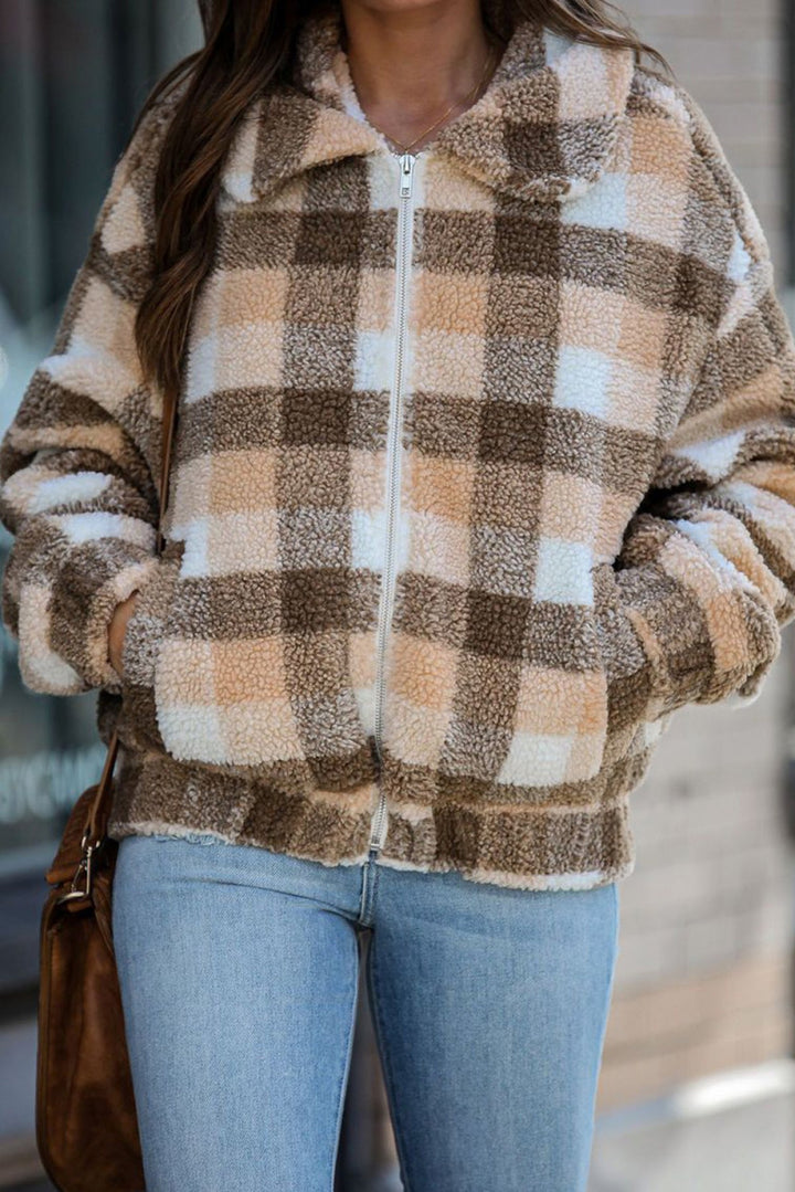 Leopard Print Sherpa Jacket Coat
