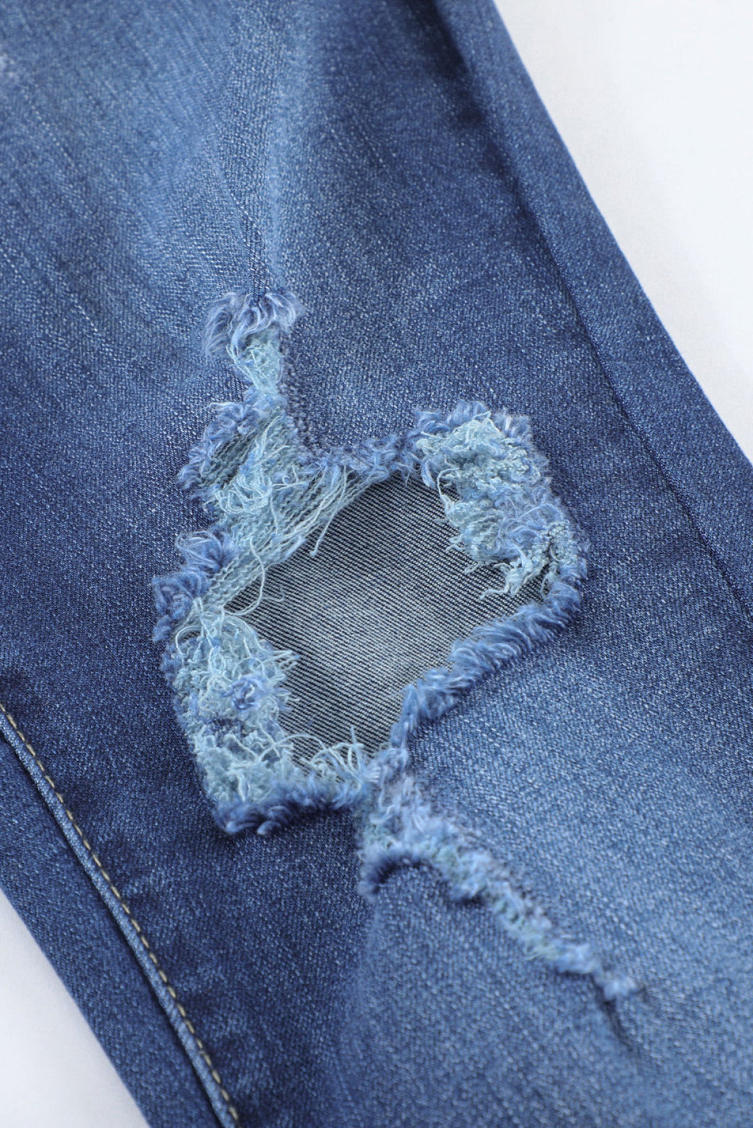 Blue Ripped High Waist Skinny Jeans