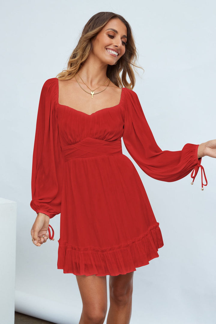 Ruffle Hem A-line Dress