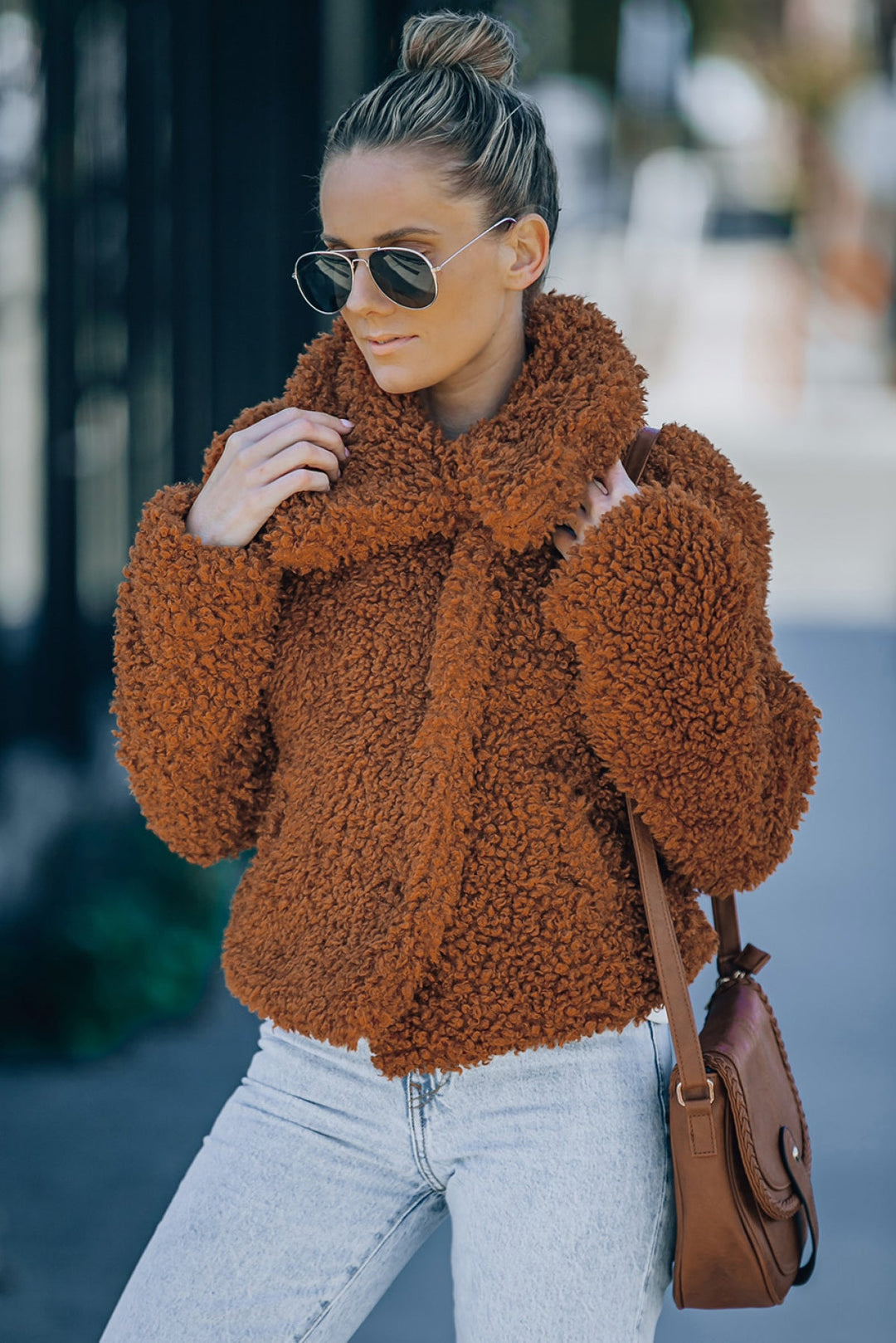 Cropped Teddy Coat