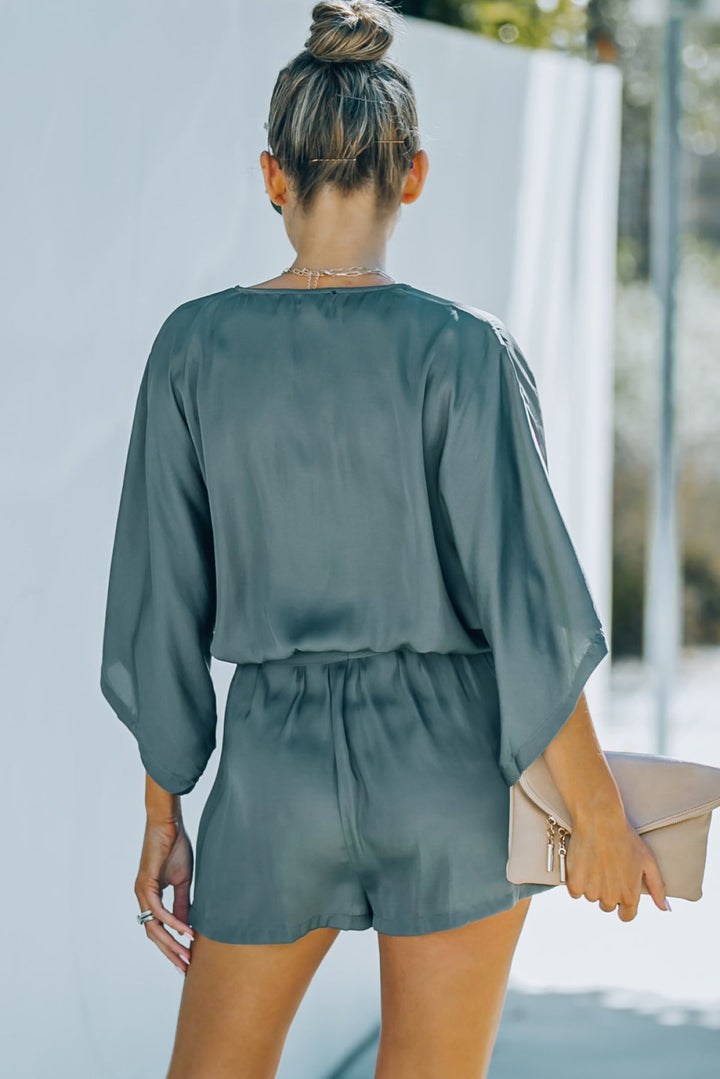 Surplice V Neck Romper