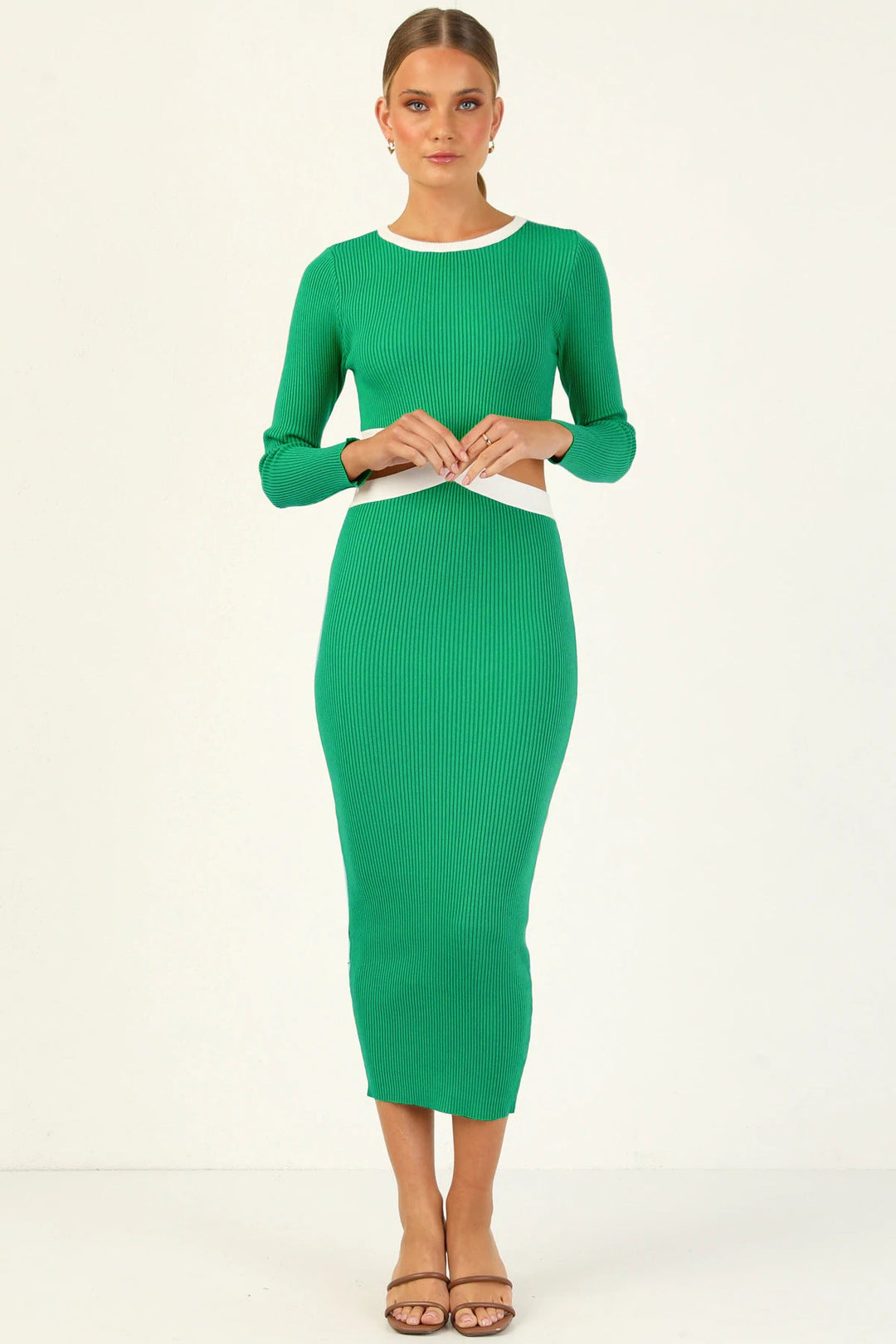 Colorblock Maxi Tube Dress