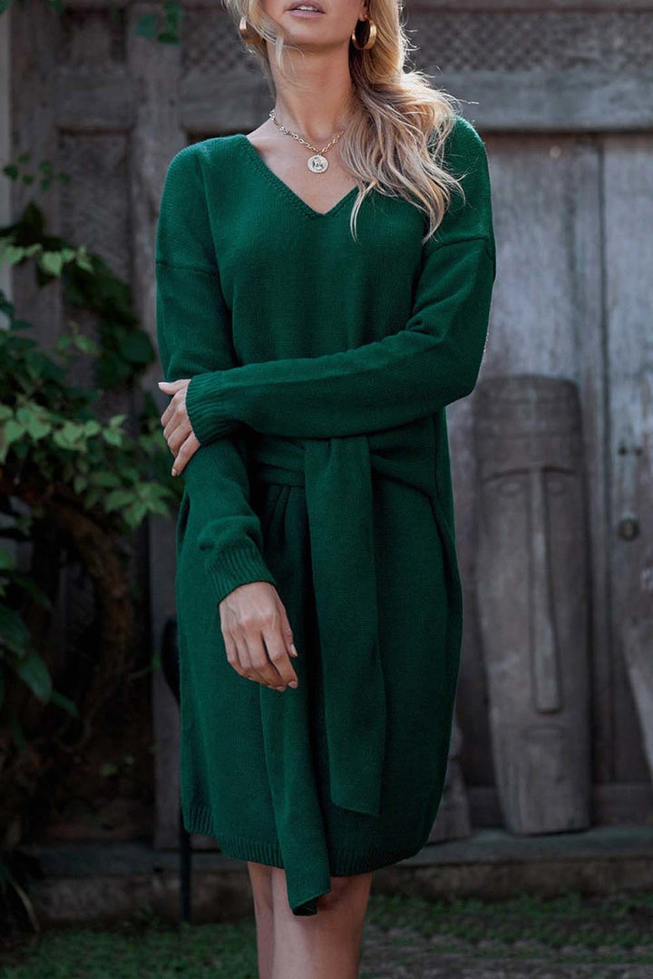 Tie Sweater Dress