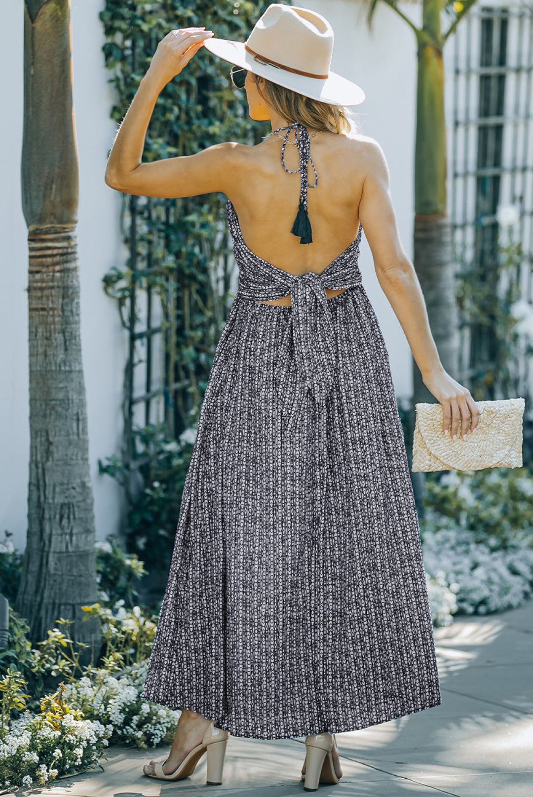 Halter Backless Maxi Dress