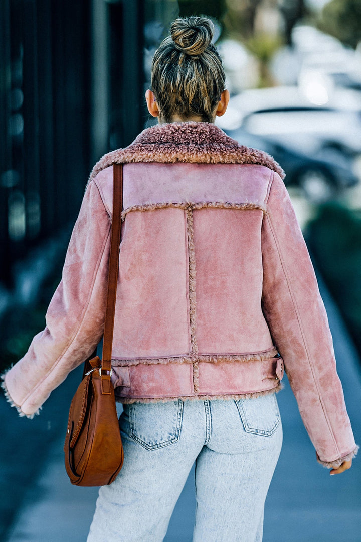 Cropped Suede Coat
