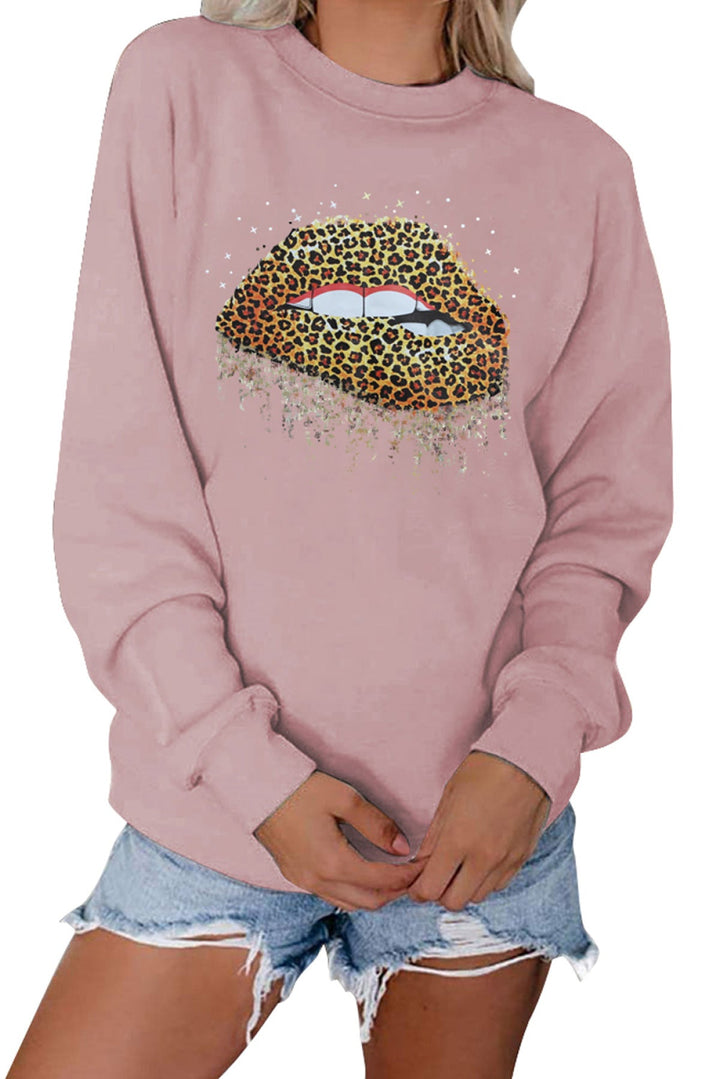 Leopard Lip Sweatshirt