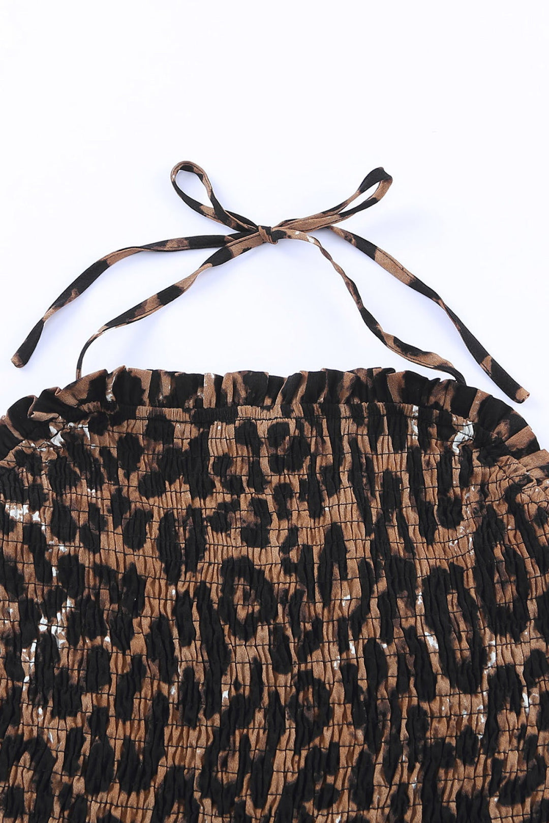 Leopard Halter Neck Wide Leg Jumpsuit