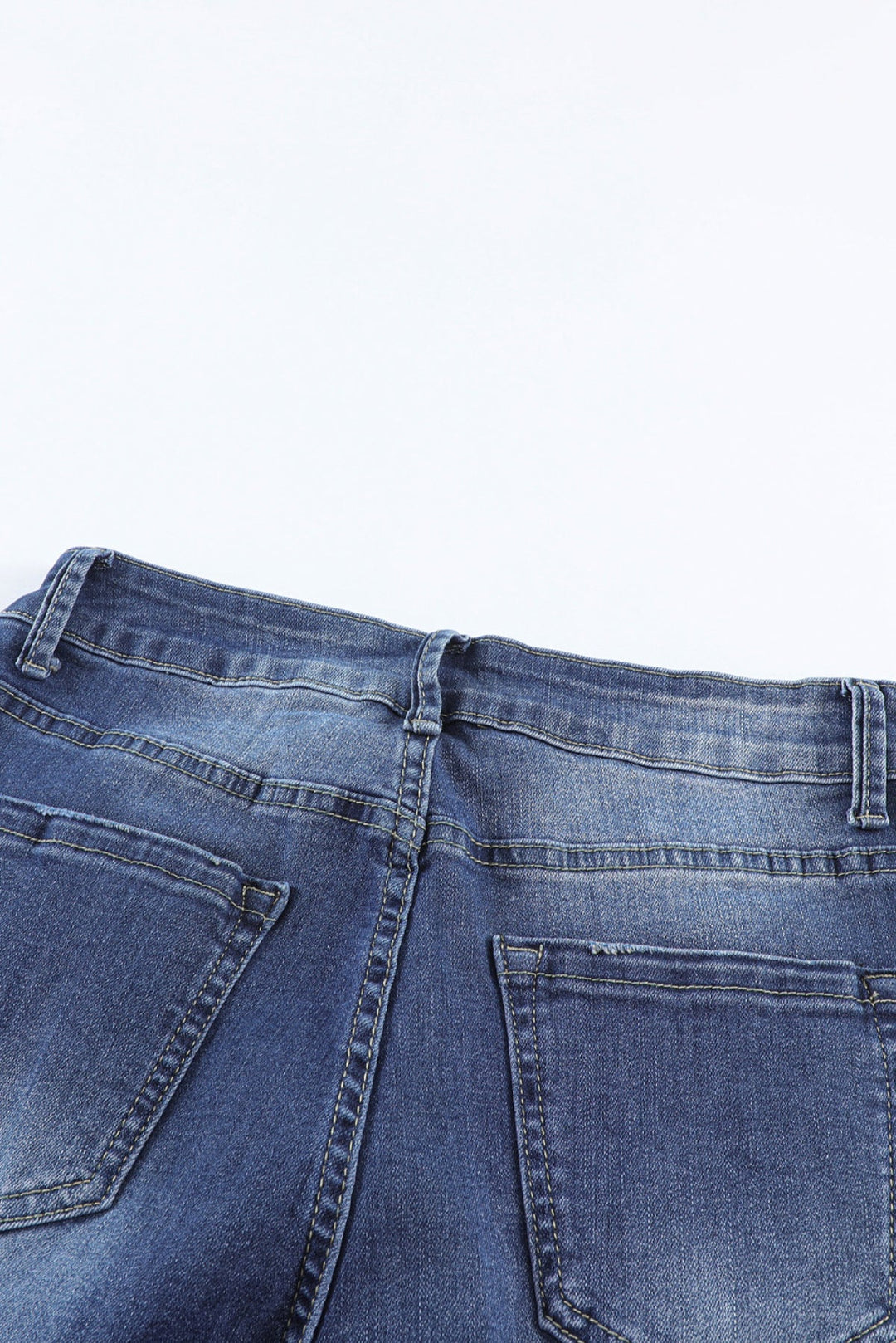 Blue Ripped High Waist Skinny Jeans