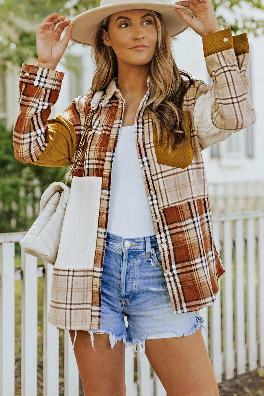 Patchwork Shirt Jacket