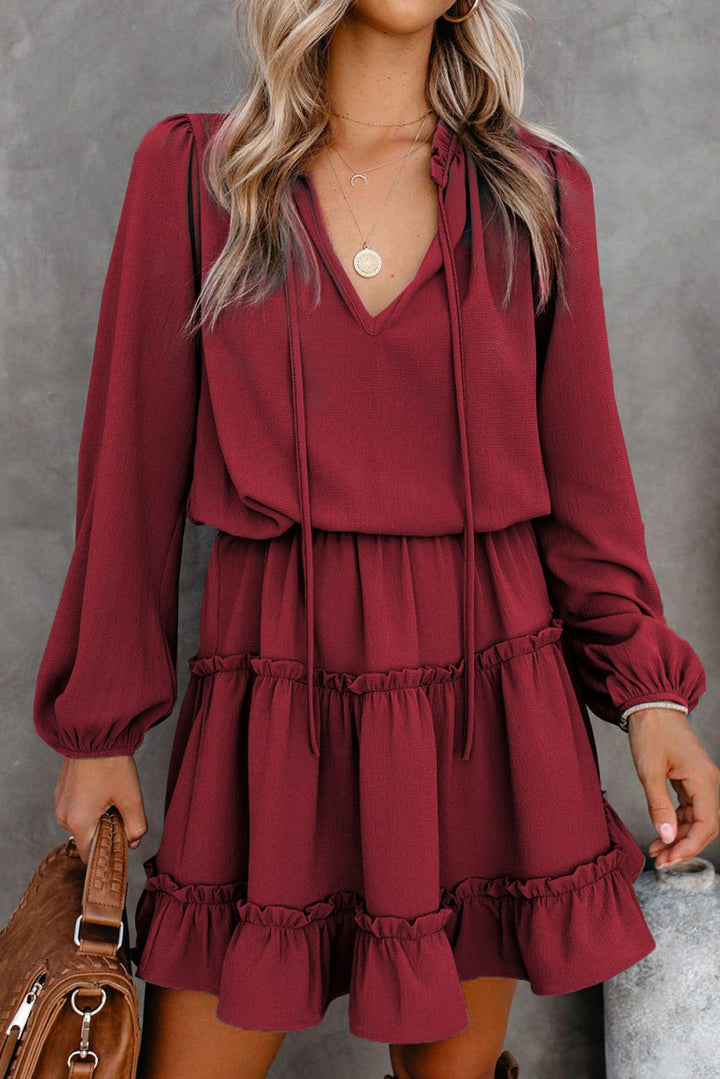 Ruffle Tiered Dress - Mini Dress