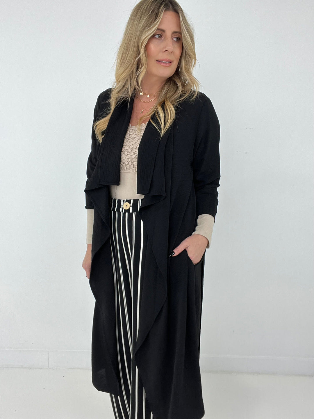 Draped Front  Jacket