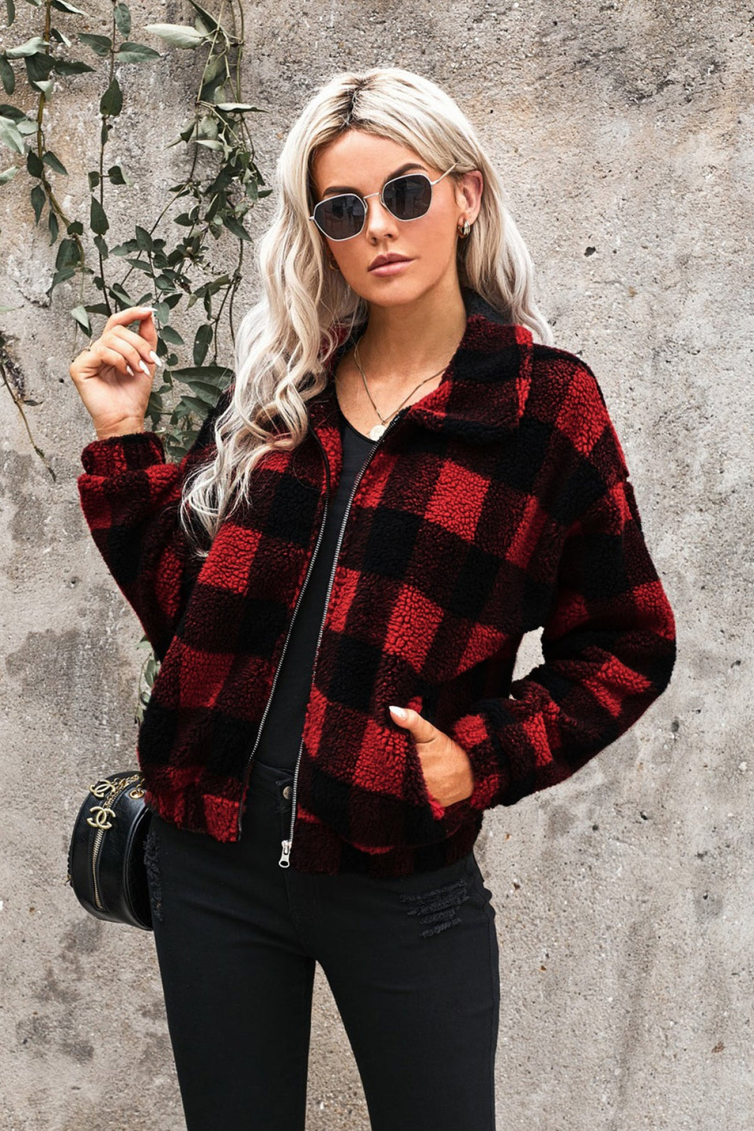 Leopard Print Sherpa Jacket Coat